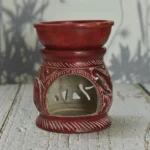 Artistic Indian soapstone tea holder