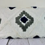 Boho farmhouse macrame throw pillow