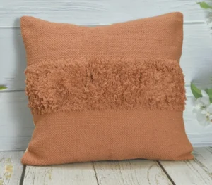 Boho farmhouse macrame throw pillow