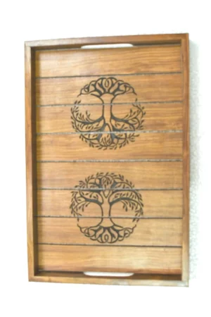Breakfast Plate Wooden Serving Tray