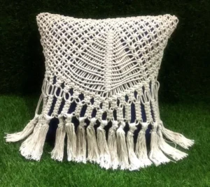 Farmhouse woven throw pillow cover