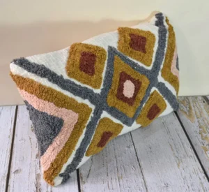 Farmhouse woven throw pillow cover