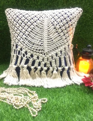 Handmade macrame pillow covers India
