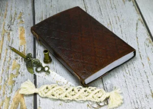 Large leather notebook color varies