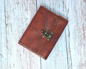 Large leather notebook color varies