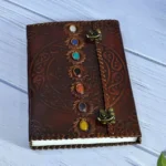 Large leather sketchbook with bookmark