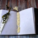 Macramé bookmark leather journal gift