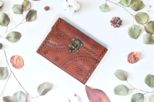 Macramé bookmark leather journal gift