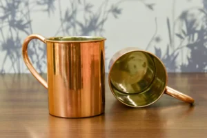Set of 2 copper mugs