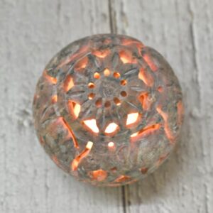 Soapstone Indian tea candle holder