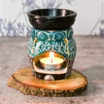 Soapstone Indian tea candle holder