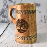Wooden Beer Mugs with Tray