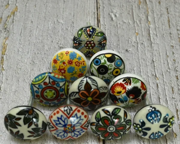 Antique brass drawer knobs