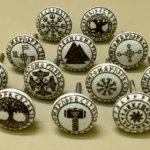 Antique brass drawer knobs