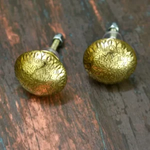 Antique brass drawer knobs