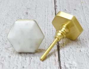 Antique brass drawer knobs