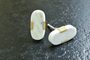 Antique brass drawer knobs