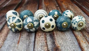 Antique brass drawer knobs