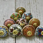 Antique brass drawer knobs