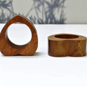India House Handcrafted Wooden Carved Napkin Ring Everyday Use Decorative 1.5" Napkin Holders Set of 6 Perfect for Table Decor, Dinner Party, Dining Parties, Tabletop, Table Decoration - Image 3