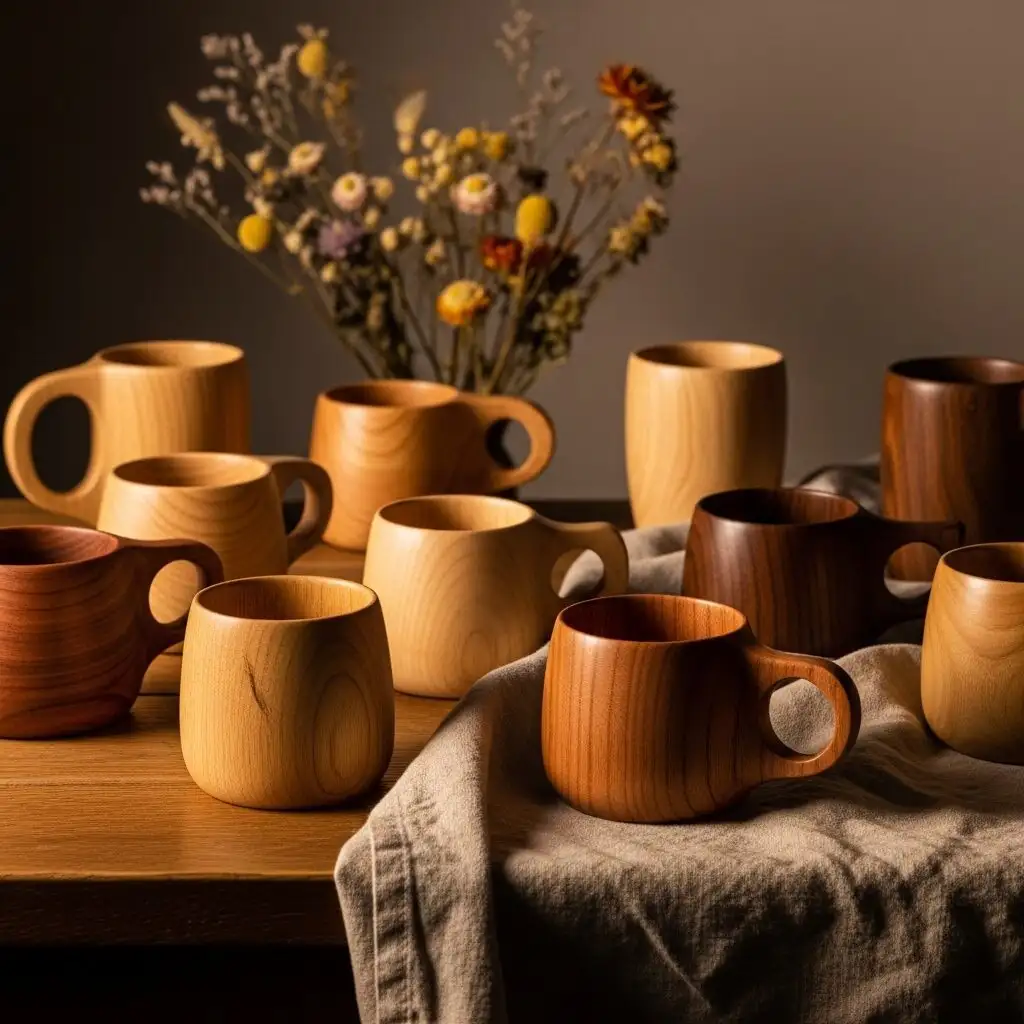 Traditional Wooden Drinkware Heritage