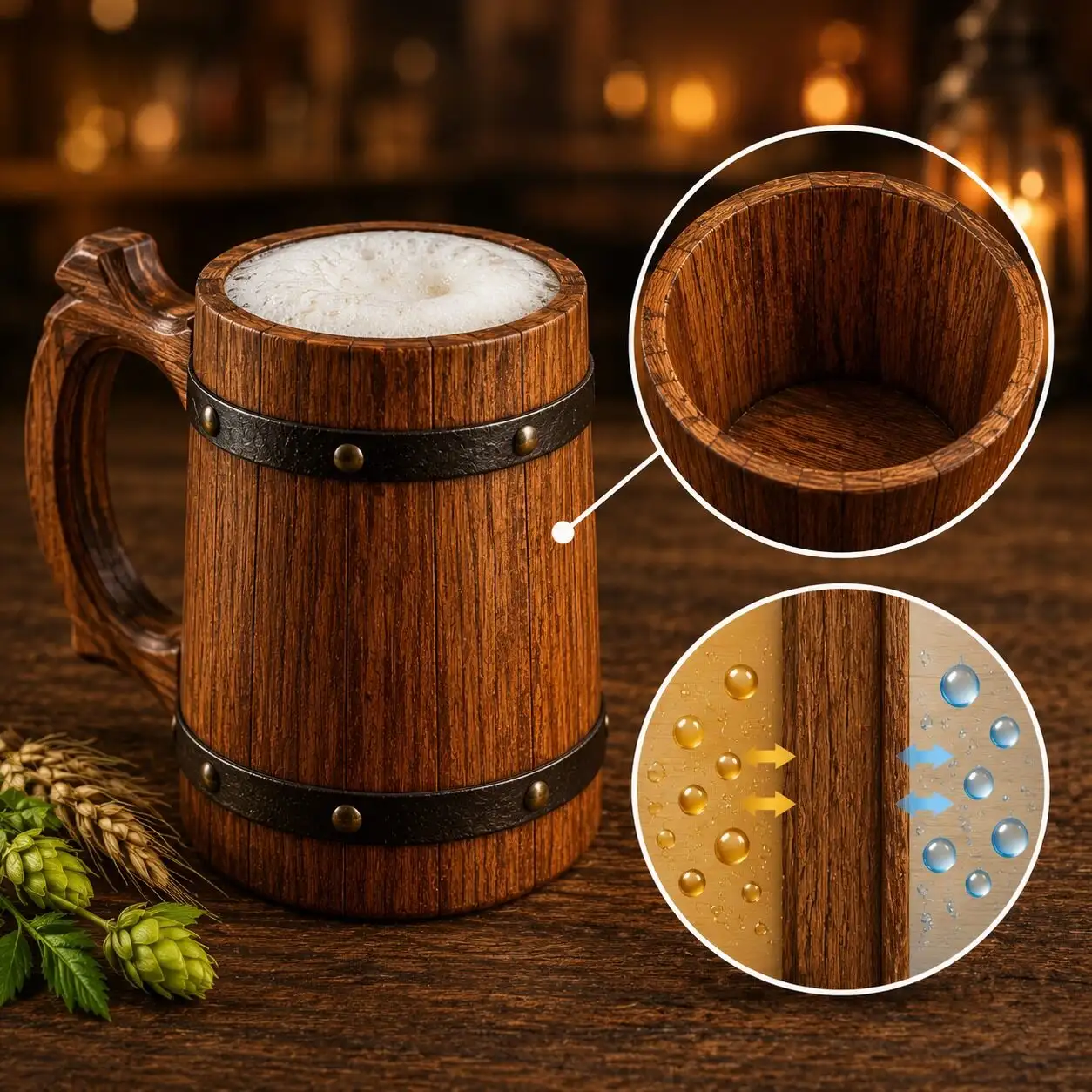 Food-safe finishes on wooden mugs
