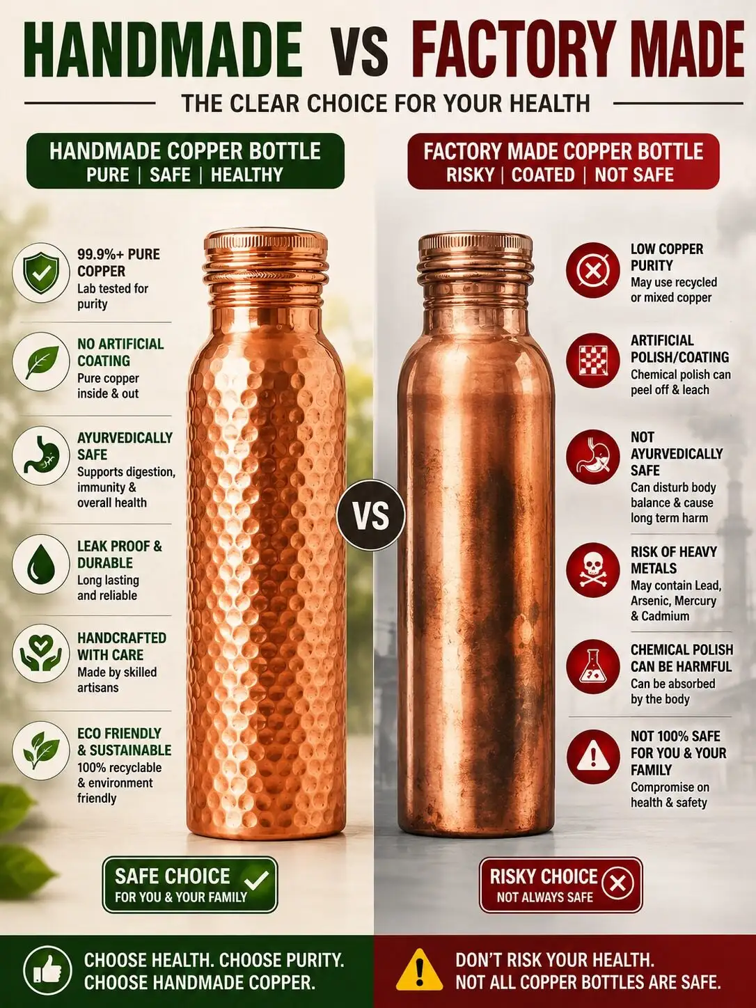 Authentic Copper Bottle Collection